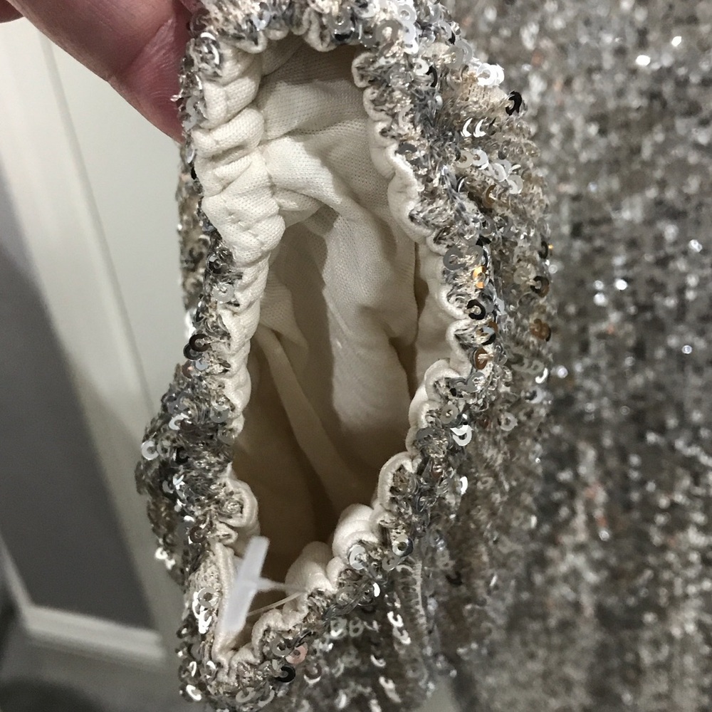 Spense Silver Sequin Blouse New with Tags size Large - Picture 6 of 12